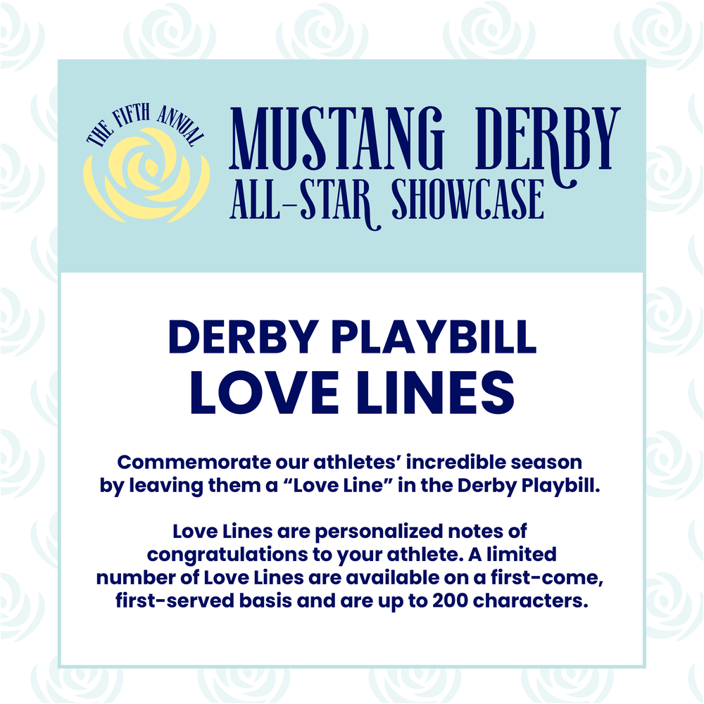 Mustang Derby All-Star Showcase Playbill Love Lines