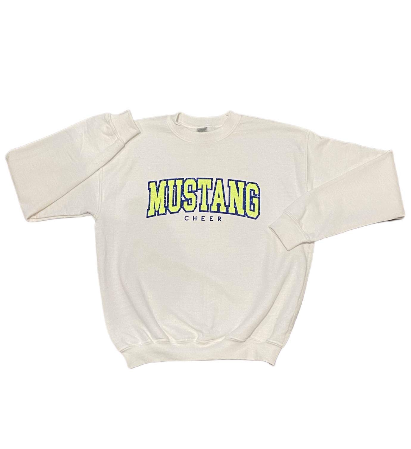  Mustangs Football Cheer Blue White School Spirit T-Shirt :  Clothing, Shoes & Jewelry