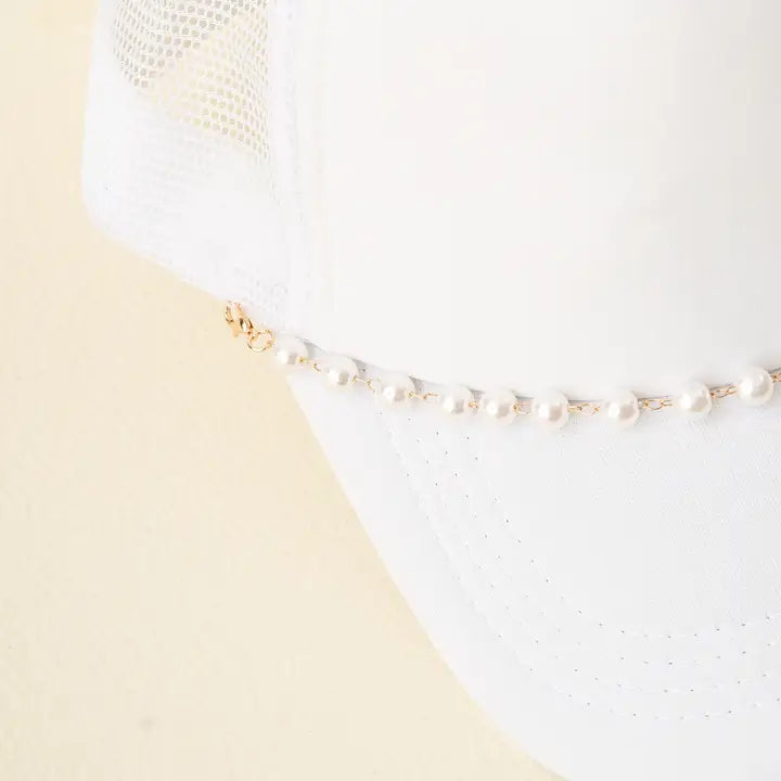 Trucker Hat Chain - Pearl